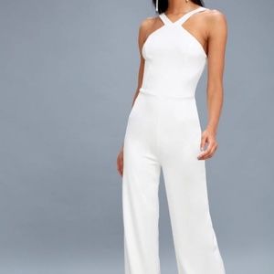 Lulu's Chic White Jumpsuit